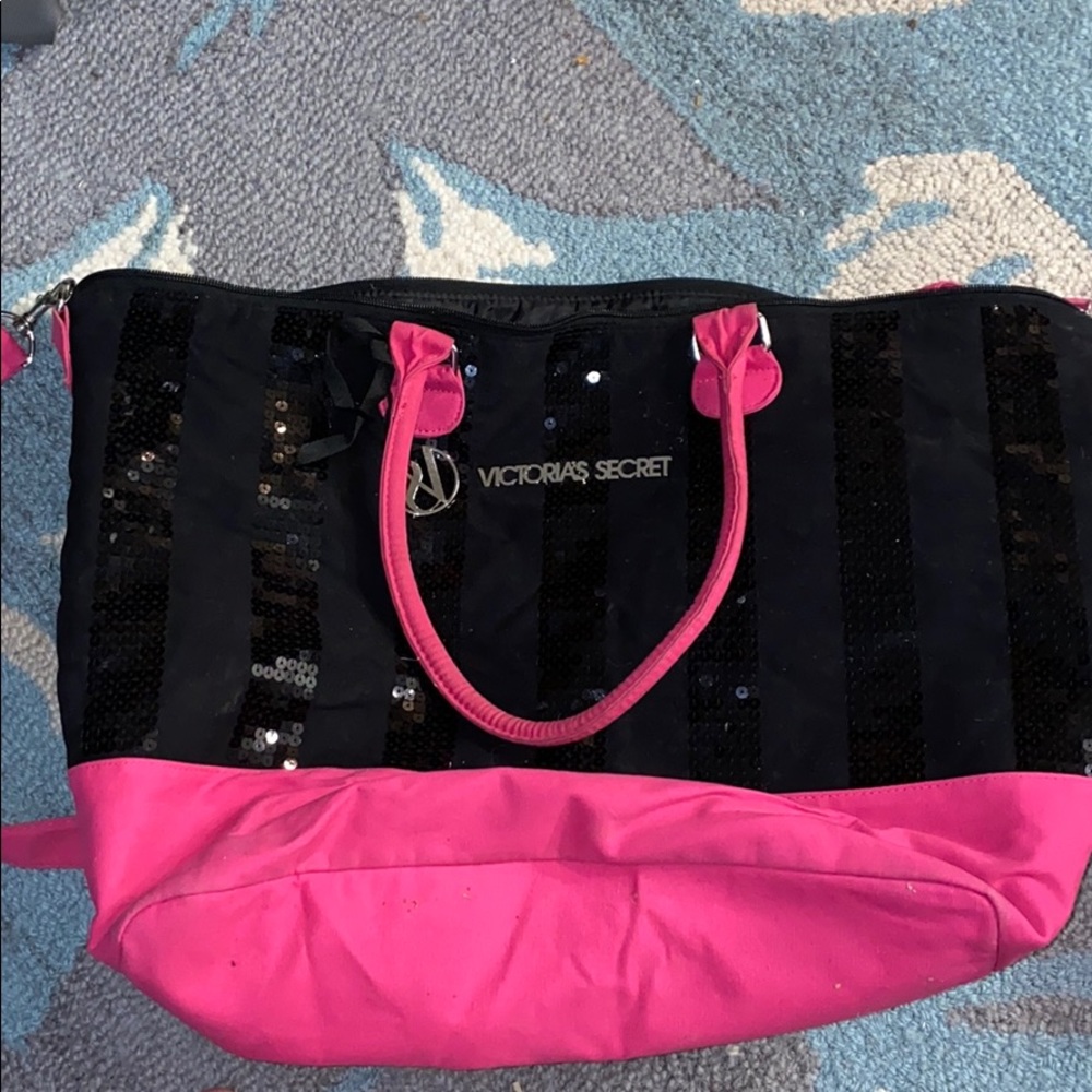 Large Victoria’s Secret Tote + VS Keychain